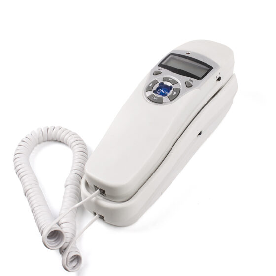 Bulk Office Telephone Supply with white compact wired telephone handset.