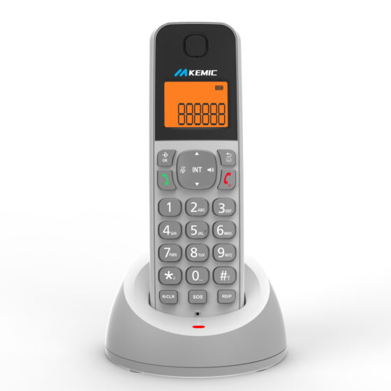 Rear view of CT-6902 DECT Enterprise Telephone showing charging base and power connection ports. Rear view of CT-6902 DECT Enterprise Telephone showing charging base and power connection ports.