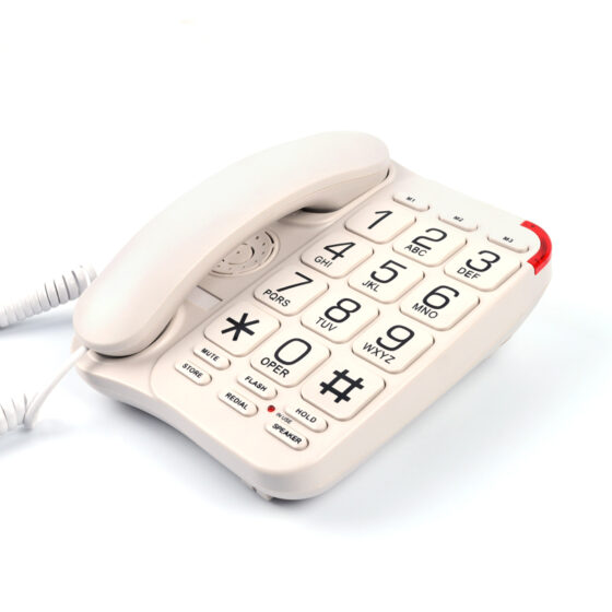 Big Button Telephone with Large Keys and Amplified Sound for Elderly Users Big Button Telephone with large keys for elderly and visually impaired users