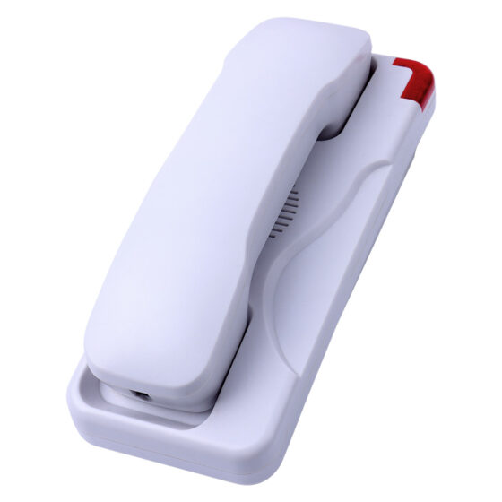 Trimline Guest Communication Telephone CT-170, white wall-mounted corded telephone with a compact design.