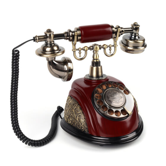 European style telephone – CT-8028 vintage desk telephone with rotary dial.