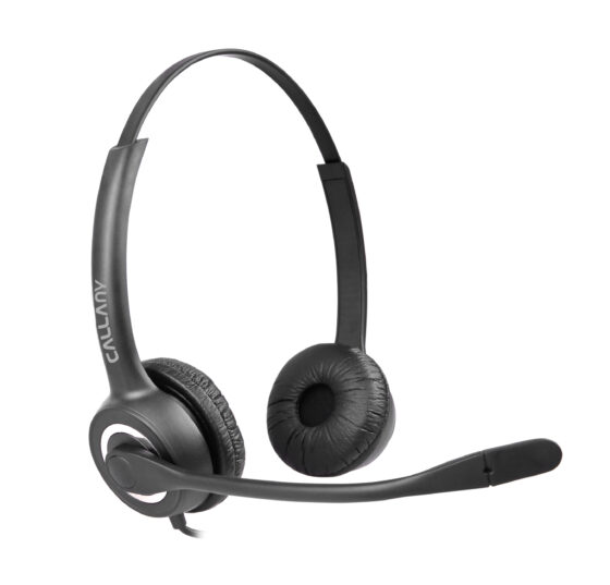 USB computer headset VH560D with noise-cancelling microphone for clear calls, ideal for offices and call centers.
