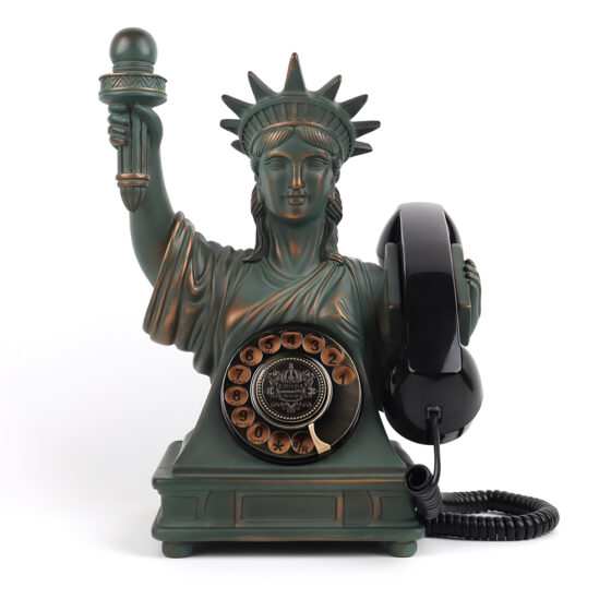 Business Telephone Installation – Modern statue-style phone with precision design