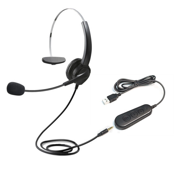VH530 business headset with a noise-canceling microphone for clear communication, ideal for remote work and business meetings.