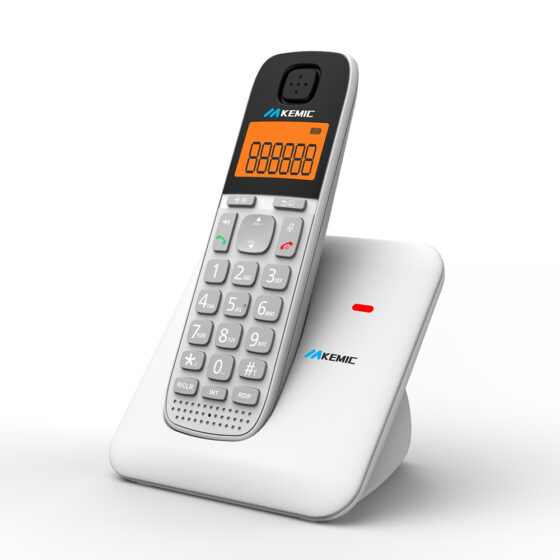 DECT Business Telephone CT-6903, White Cordless Phone with LCD Display.