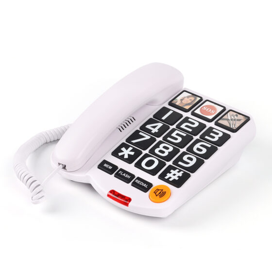 Senior Telephone CT-269 with Large Buttons, Easy-to-Use Dial Pad, Emergency SOS Function, and Photo Speed Dial.