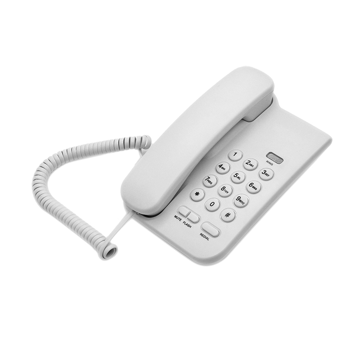 Tone Basic Telephone Strong CT-232, white corded landline telephone with a durable design, mute, redial, and pause functions, ideal for home and office use.