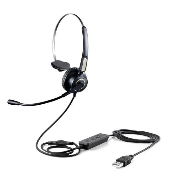 In-line Control Headset for Office - การตัดเสียงรบกวน, USB Connectivity, Adjustable Microphone, Lightweight Design.