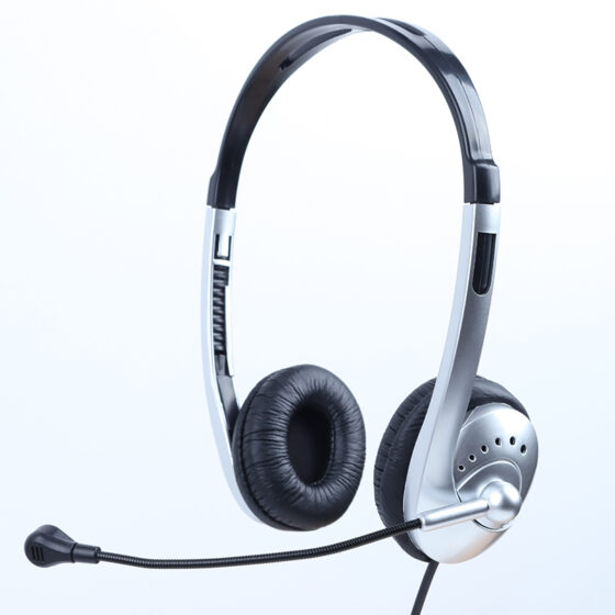 3.5mm audio office headset VH612D with noise-cancelling microphone and cushioned ear pads for all-day comfort.
