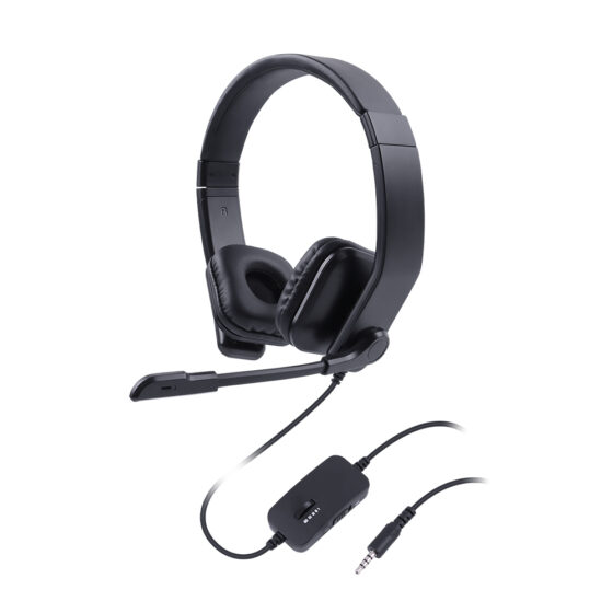 USB Call Center Headset VH750, noise-canceling microphone, adjustable headband, and cushioned earpads for high-volume calls.