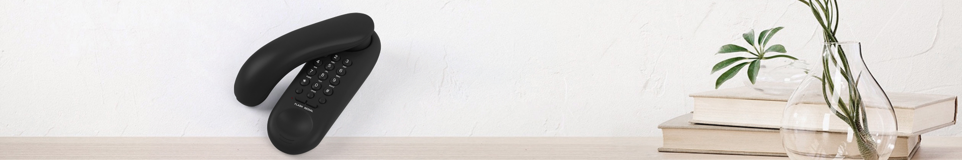 Trimline Telephone with Compact Design and Easy Dialing.